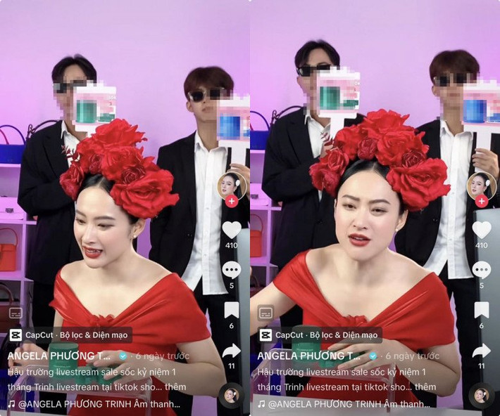 Lên sóng livestream bán hàng, nữ diễn viên gây ấn tượng với style làm tóc, trang điểm cầu kì như chính bản thân đang đi dự sự kiện.