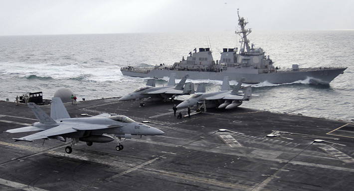 Cũng theo Hải quân Mỹ, Hạm đội 6 dẫn đầu bởi nhóm tác chiến tàu sân bay USS Abraham Lincoln (CVN-72) sẽ hoạt động hoạt động trong khu vực trải rộng từ châu Âu cho tới bờ biển châu Phi, khu vực phía đông Đại Tây Dương. Nguồn ảnh: Statfor.
