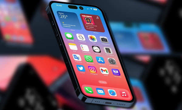 Theo đó, mẫu iPhone cao cấp mới của Apple có thiết kế màn hình mới "đục lỗ" kiểu hình viên thuốc và 1 chấm tròn, mô tả màn hình dùng phiên bản iOS 16 beta 5.