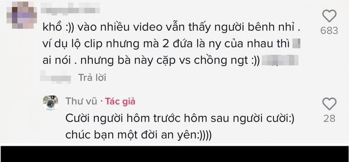 Trước lời "cà khịa" vô căn cứ đó, Thư Vũ đã đanh thép đáp trả: "Cười người hôm trước hôm sau người cười. Chúc bạn một đời an yên".