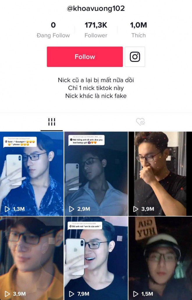 Sở hữu vẻ ngoài bảnh bao và giọng nói trầm khàn, những câu thả thính “sến sẩm”, nhiều cô gái tỏ đã ra thích thú với các video của Khoa Vương.