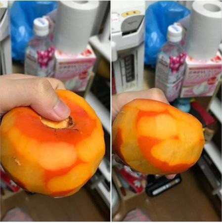 Cô gái này chắc là lần đầu cầm dao nên thành quả nhìn rất nham nhở.