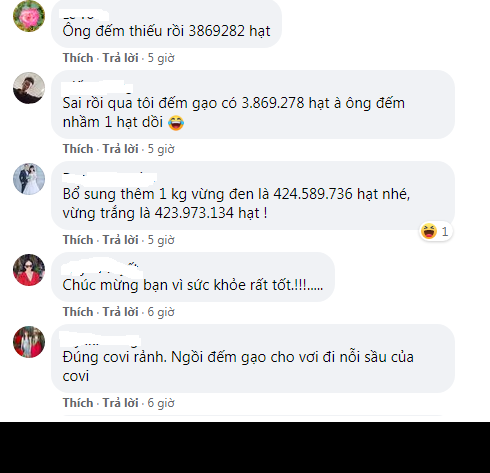 Đỉnh cao của sự rảnh rỗi còn thể hiện ở việc không ít cư dân mạng còn đem hạt vừng, hạt đường ra đếm có được bao nhiêu hạt.
