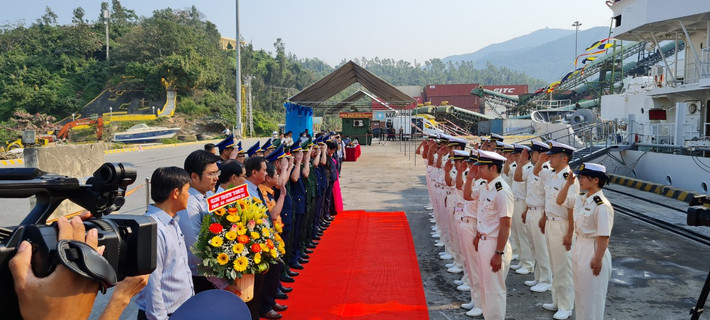Lễ đón tàu SETTSU tại Cảng Tiên Sa, TP. Đà Nẵng sáng 13/2.