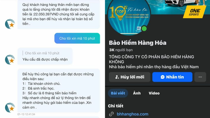 Đầu năm 2025, anh bị lừa đảo trực tuyến, mất 22 triệu đồng, và đã lên tiếng cảnh báo cộng đồng về chiêu trò này. (Ảnh: oneesports.vn)
