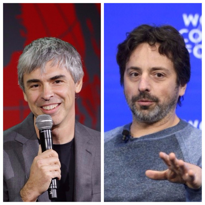 Larry Page và Segrey Brin đã cùng nhau xây dựng nên Google, và hiện giờ là Alphabet.