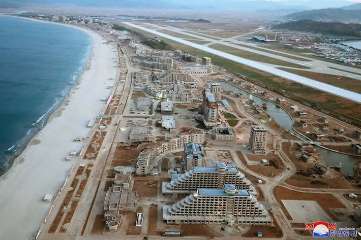 Hình ảnh dự án khu du lịch Wonsan-Kalma ven biển của Triều Tiên.