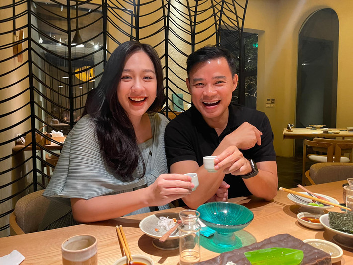 Cũng giống như bao bà mẹ khác, Hà My từng phải đối mặt với việc thay đổi cân nặng khi bầu bí.