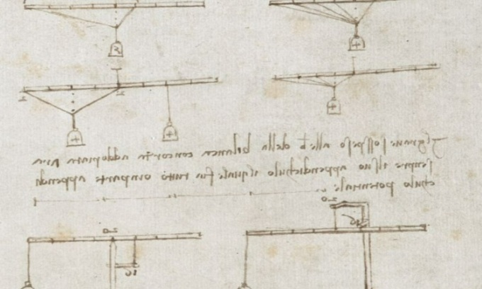 Một trong số đó có một số bản thảo của Leonardo gây chú ý với các nhà nghiên cứu. Các nhà nghiên cứu nhận ra rằng thiên tài toàn năng này đã nghĩ ra các thí nghiệm đặc biệt để chứng minh trọng lực là một dạng gia tốc.