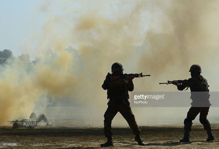 Dàn trận tác chiến trên chiến trường giả định. Nguồn ảnh: Gettyimg.
