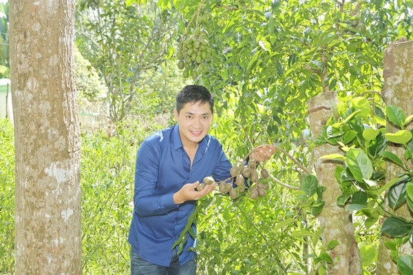 Mảnh vườn nhỏ đầy cây trái do tự tay Minh Luân chăm sóc. Ảnh: Danviet.