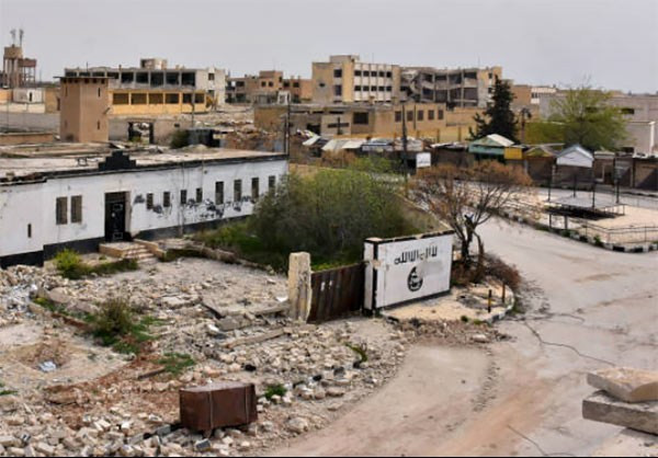 Hình ảnh thành phố ở phía Đông tỉnh Aleppo tan hoang. Ảnh FNA