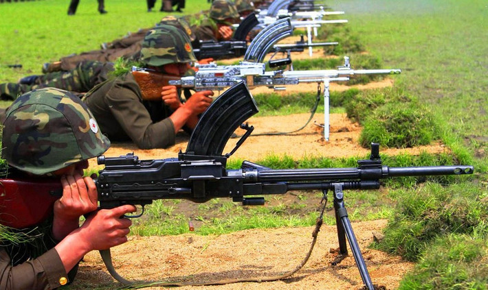 Súng là sự pha trộn thiết kế giữa khẩu PK của Liên Xô và khẩu Vz.52 LMG của CH Czech.