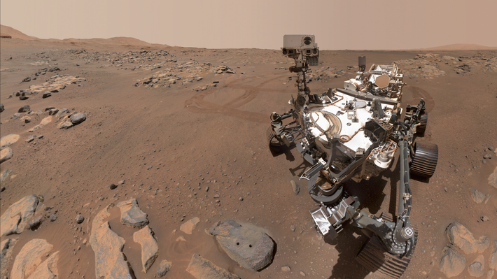 NASA vừa phát hiện dấu vết gợi ý sự sống từng tồn tại trên Sao Hỏa thông qua tàu tự hành Perseverance. (Ảnh: Space)