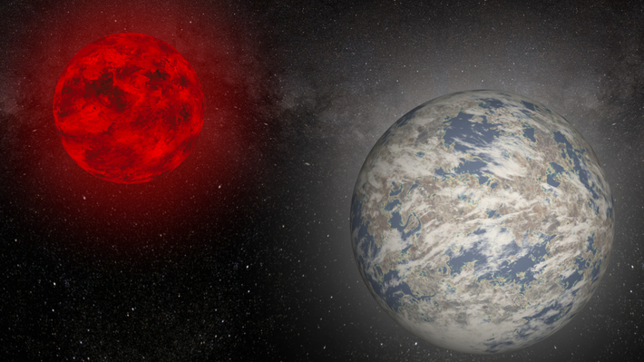 Mặc dù ngôi sao chủ có nhiệt độ thấp, Gliese-12b vẫn nhận đủ năng lượng để duy trì nước lỏng nếu có. Các nhà khoa học chưa xác định liệu hành tinh này có bầu khí quyển hay không, nhưng nhiệt độ bề mặt trung bình ước tính khoảng 42 độ C, tương đương với một ngày hè nóng nực ở Trái Đất.(Ảnh: Space.com)