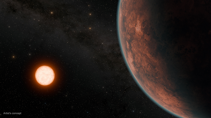 Các nhà thiên văn học đã phát hiện một ngoại hành tinh có tên Gliese-12b, cách Trái Đất khoảng 40 năm ánh sáng trong chòm sao Song Ngư. Hành tinh này có kích thước gần bằng Trái Đất và nằm trong vùng có thể sinh sống được của ngôi sao chủ, một ngôi sao lùn đỏ. Điều này đồng nghĩa với khả năng tồn tại nước lỏng trên bề mặt hành tinh. (Ảnh: NASA Scientific Visualization Studio)