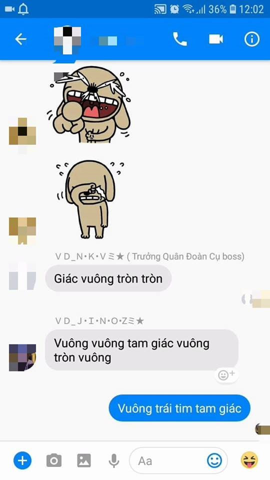 Cách nhắn tin "tròn, vuông, tam giác" cũng đang là trò đùa của nhiều bạn trẻ. Ảnh: Ngọc Huyền, S.