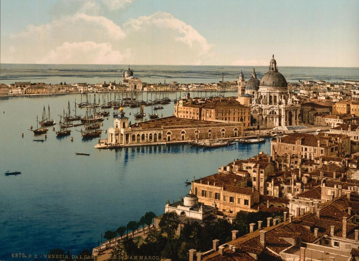 Khung cảnh Venice xinh đẹp nhìn từ trên cao trong thế kỷ 19. Ảnh The Sun