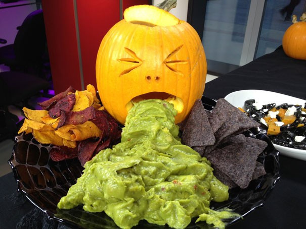 Món bí ngô được tạo hình khá kinh dị dành cho ngày Halloween.
