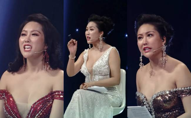 Thậm chí cô còn có thói quen mặc váy trễ cổ mỗi khi lên sóng truyền hình hay tham gia các gameshow, khiến khán giả khó lòng tập trung vào nội dung chương trình.