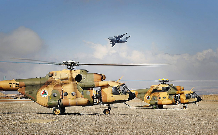 Được biết hiện có hơn 90 chiếc Mi-17 do Nga sản xuất do lực lượng không quân Afghanistan vận hành, RT cho biết. Bên cạnh đó, Afghanistan cũng nhận các máy bay 150 UH-60 Black Hawks từ Mỹ. Afghanistan cũng có trong biên chế một số dòng trực thăng quân sự khác nhưng đa số đều là trinh sát hạng nhẹ. Nguồn ảnh: planobrazil.com.