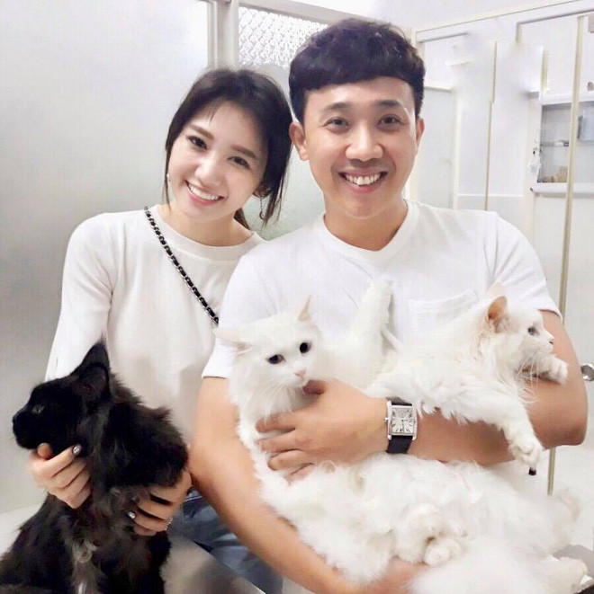Được biết, chú mèo này được Trấn Thành mua với giá 3.000 USD. Ngoài ra, anh còn nuôi thêm 2 con chó giống poodle khác đặt tên là Peekaboo và Bingsu. Vợ chồng danh hài thường tự xưng là ba, má với thú cưng và để cho chúng thoải mái đi lại trong phòng ngủ của hai người.