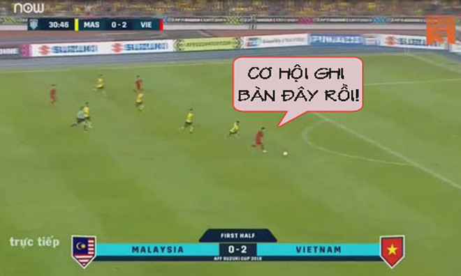 Tình huống Đức Chinh có cơ hội ghi thêm bàn thắng cho Việt Nam.