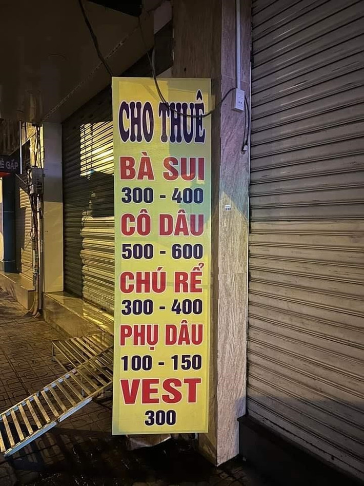 Biển quảng cáo đầy đủ các dịch vụ dành cho hội ế.