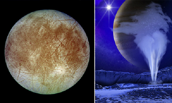 Sử dụng Đài thiên văn WM Keck ở Hawaii, các nhà thiên văn học của NASA đã tìm thấy dấu hiệu của nước trên mặt trăng Europa. Theo tính toán của nhóm nghiên cứu, lượng nước bốc hơi từ bề mặt vệ tinh nhiều đến mức có thể lấp đầy một bể bơi chuẩn Olympic, ước tính khoảng 2.300 tấn.