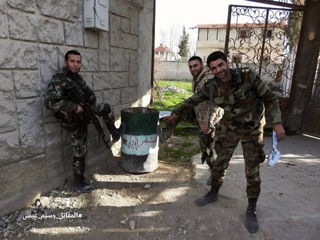 Đêm ngày 03.03.2018, quân đội Syria chủ công là sư đoàn Tiger triển khai tấn công từ căn cứ Tiểu đoàn 274, phía đông của khu vực Đông Ghouta. Các đơn vị quân đội Syria giải phóng một số địa bàn từ lực lượng Hồi giáo cực đoan. Ảnh: Truyền thông Quân đội Syria.
