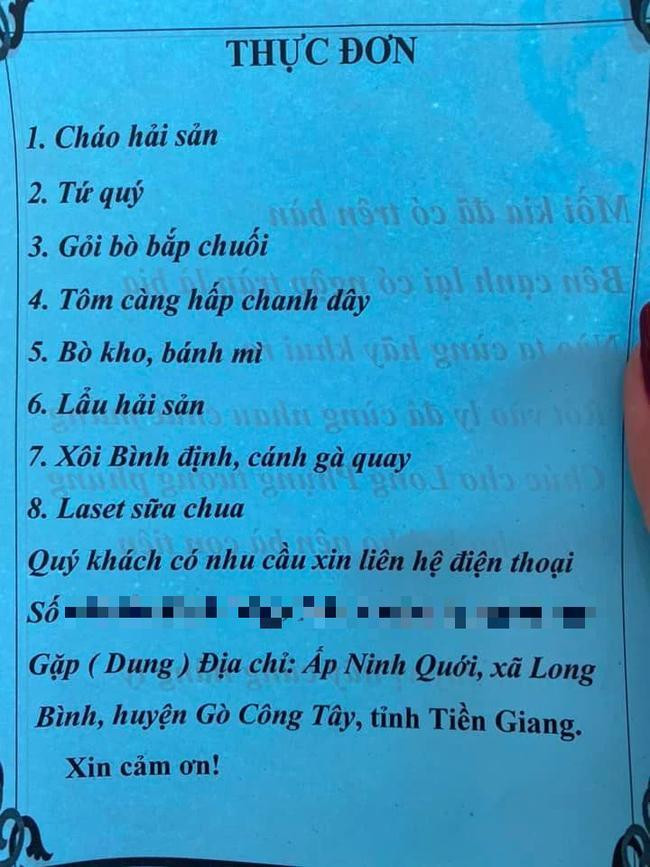 Cỗ cưới ở tỉnh Tiền Giang với món tứ quý lạ lẫm, tôm càng hấp chanh dây và sữa chua.