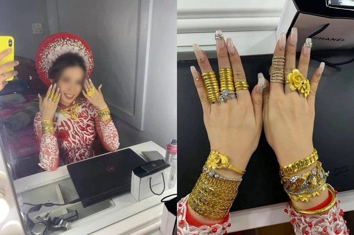 Cuộc sống hạnh phúc về cả tinh thần lẫn vật chất của nàng dâu đeo đầy vàng này đã có không ít người bày tỏ lòng ngưỡng mộ.