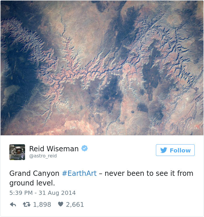 "Khe núi Grand Canyon, tôi thậm chí còn chưa bao giờ đặt chân đến đây". Chưa đặt chân đến nhưng ngày nào cũng được nhìn thấy. Ảnh: Bored.