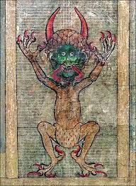 Quỷ Satan đã đồng ý và để lại bút tích trong tác phẩm bằng cách cho thêm bức chân dung tự họa của mình. Kết quả phân tích chữ viết tay của Thư viện Quốc gia Thụy Điển cho thấy cuốn Codex Gigas chỉ do một người viết nên. Ảnh: Ele.