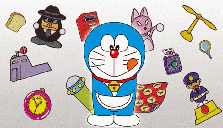 Doraemon sở hữu nhiều bảo bối tuyệt vời và hữu ích, từ cánh cửa kết nối với tương lai cho tới một chiếc bút bi có khả năng viết thực hiện những điều ước của người sử dụng.