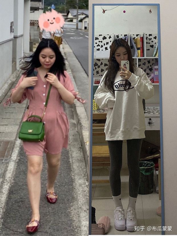 Gần đây, mạng xã hội truyền tay nhau về hành trình giảm cân của cô gái trẻ có tên Mông Mông. Trước đây, cô nặng hơn 65kg, còn hiện tại, số cân nặng của cô chỉ ở khoảng 44-46kg.