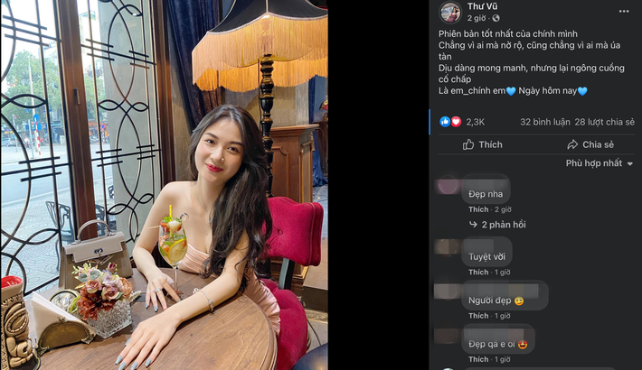 Ngoài khoe dáng xinh đẹp, Thư Vũ còn rất chăm nói đạo lý, triết lý sống cuộc đời lên trang cá nhân sau scandal lộ "clip nóng".