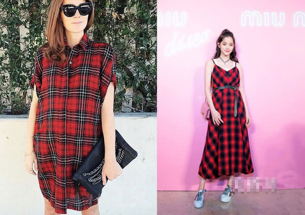 Lựa chọn các item có họa tiết kẻ caro màu đỏ bản to như váy hay áo oversize đi kèm với các phụ kiện khác để giúp nàng tự tin mỗi khi dạo phố.