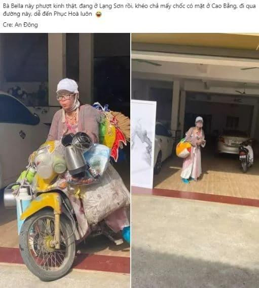 Mới đây cư dân mạng chia sẻ hình ảnh " hot girl ăn quỵt" Bella đang dừng chân ở Lạng Sơn trong chuyến xuyên Việt của mình.