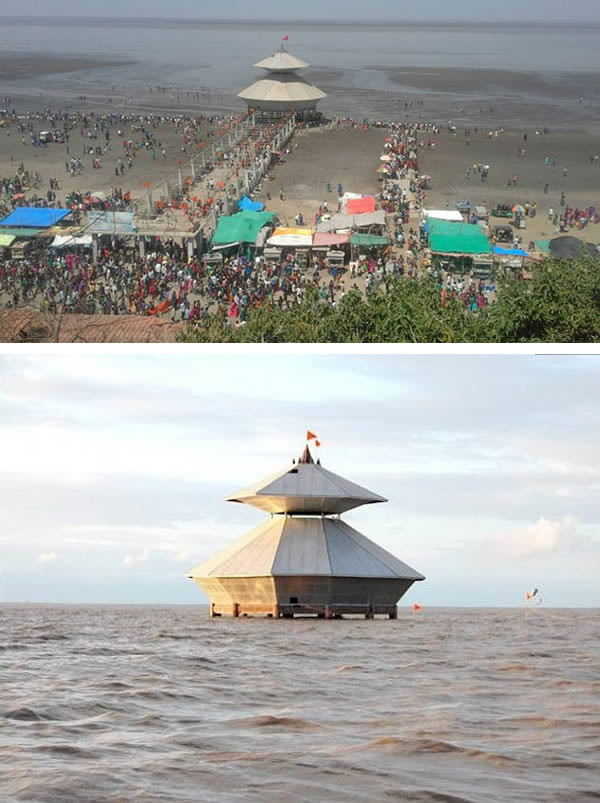 Ngôi đền Stambheshwar Mahadev 150 năm tuổi ở Ấn Độ sẽ chìm nghỉm mỗi khi nước thủy triều dâng lên.