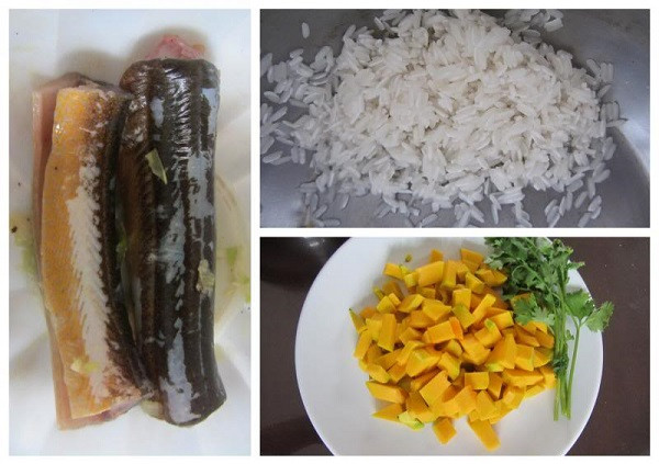 Cháo lươn bí đỏ: Trong lươn có vitamin A, B1, B6, kali và đặc biệt là chất sắt, một chất bổ máu rất quan trọng với các bé trong độ tuổi ăn dặm vì giai đoạn này cơ thể các bé cần nhiều sắt để sản xuất ra ngày càng nhiều máu hơn.