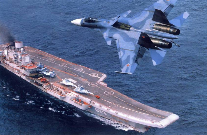Nhiều nguồn tin đáng tin cậy còn cho biết từ hôm 15/11 vừa qua sau khi một chiếc Mig-29K gặp tai nạn khi cố hạ cánh trên tàu sân bay Kuznetsov thì các hoạt động trên tàu sân bay này đã bị hạn chế đi rất nhiều. Nguồn ảnh: Almasdar.