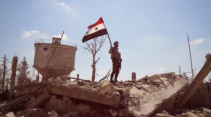 Lực lượng chính phủ Syria giành quyền kiểm soát trường quân sự ở phía nam Aleppo sau một tháng chiến đấu. Ảnh Sputnik
