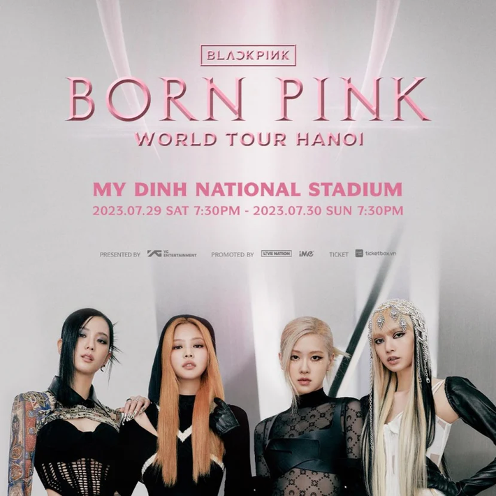 Hot nhất thời điểm này là thông tin nhóm nhạc nữ BlackPink sẽ tổ chức concert Born Pink tại Việt Nam. Theo đó, concert của 4 cô gái nhà YG sẽ diễn ra vào 2 ngày 29 và 30/07/2023, tại Sân vận động Quốc gia Mỹ Đình, Hà Nội.