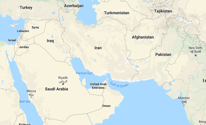 Để có thể tấn công Iran từ đường bộ, Mỹ sẽ cần phải có một bàn đạp để tiến công. Vấn đề ở đây là cách đây ít ngày, Iraq đã thẳng thừng tuyên bố sẽ không cho Mỹ mượn lãnh thổ của quốc gia này làm bàn đạp nếu Mỹ định tấn công vào Iran. Nguồn ảnh: Googlemaps.