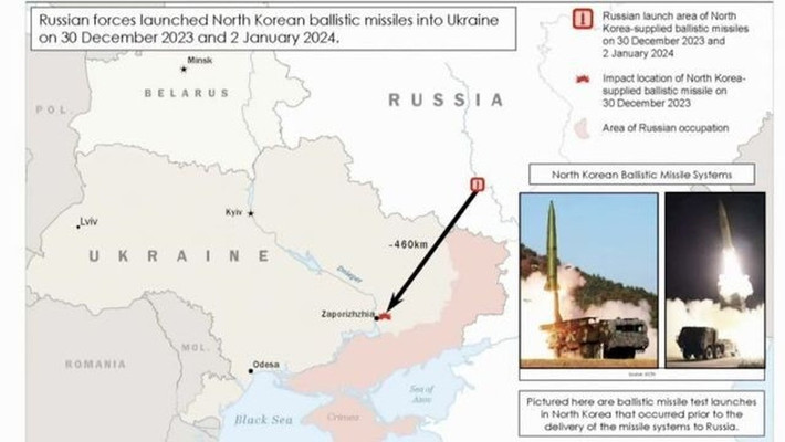 Những tên lửa nói trên được cho là phóng từ các khu vực phía Tây của Nga - Belgorod, Voronezh và Kursk.