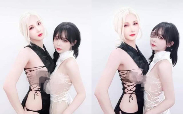 Lên sóng cùng với một người đồng nghiệp khác cũng rất thân thiết là My Bu, hai cô nàng đã có màn đọ vòng 1 cùng tư thế tạo dáng gợi cảm khiến Seon-ha gặp án phạt.
