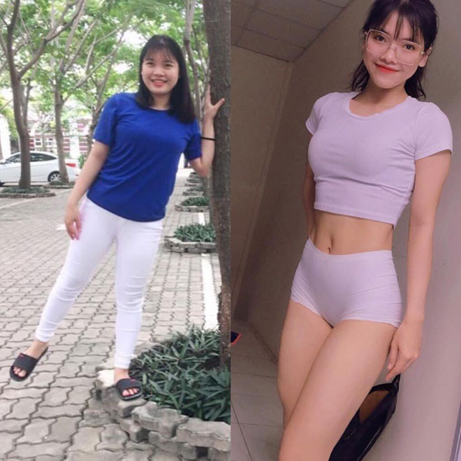 Năm đại học thứ nhất, Kim Nhiệt nặng 65kg. Với một cô gái chỉ cao vỏn vẹn 1m55 thì cân nặng này đủ để cô nàng trông như phát phì. Vòng 2 ngấn mỡ như người có bầu, chân tay cô cũng nứt ra như các bà chửa tăng cân không kiểm soát.