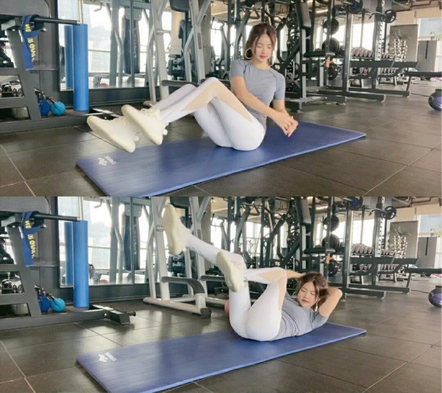 Cô chăm chỉ đến phòng tập gym cho đến những tháng cuối, nghiêm túc thực hiện chế độ thực đơn healthy với nhiều rau xanh và đồ luộc, hạn chế tối đa dầu mỡ.