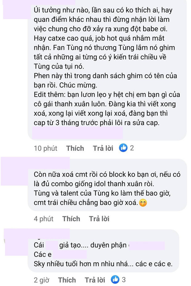Ngay sau khi sự việc được cộng đồng fan Sơn Tùng M-TP phát hiện, trên trang cá nhân của cô nàng hiện tại đang có rất nhiều bình luận chỉ trích.